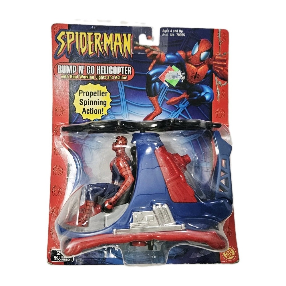 2002 Toy Biz Marvel Spiderman Bump n' Go Helicopter